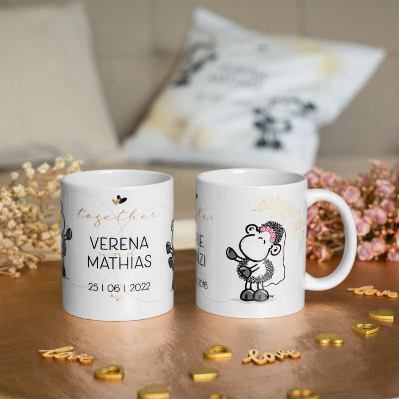 Bild von   tasse hochzeit atogether ajpg | Individuelle 🎁 persönliche 🎁 personalisierte Geschenke bedruckt ▪ bestickt ▪ graviert