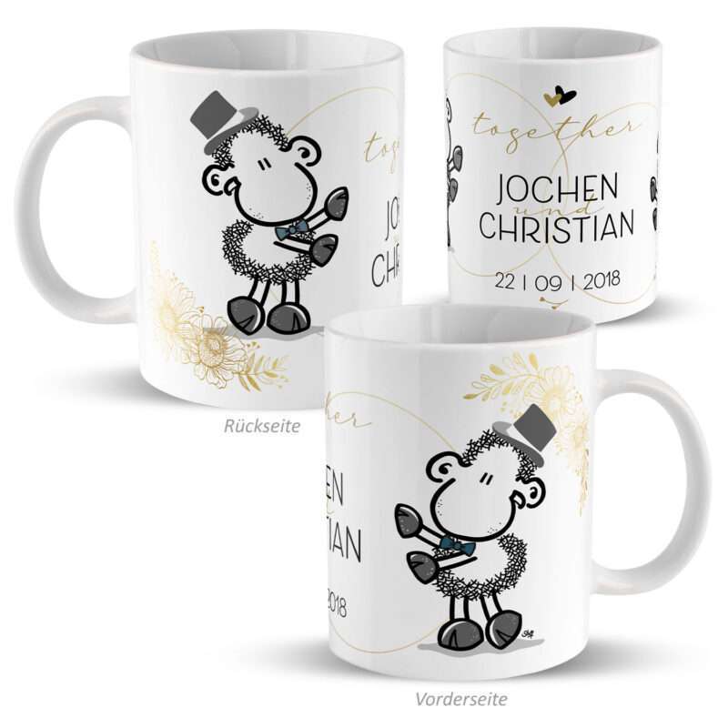 Bild von   tasse hochzeit atogether ajpg | Individuelle 🎁 persönliche 🎁 personalisierte Geschenke bedruckt ▪ bestickt ▪ graviert
