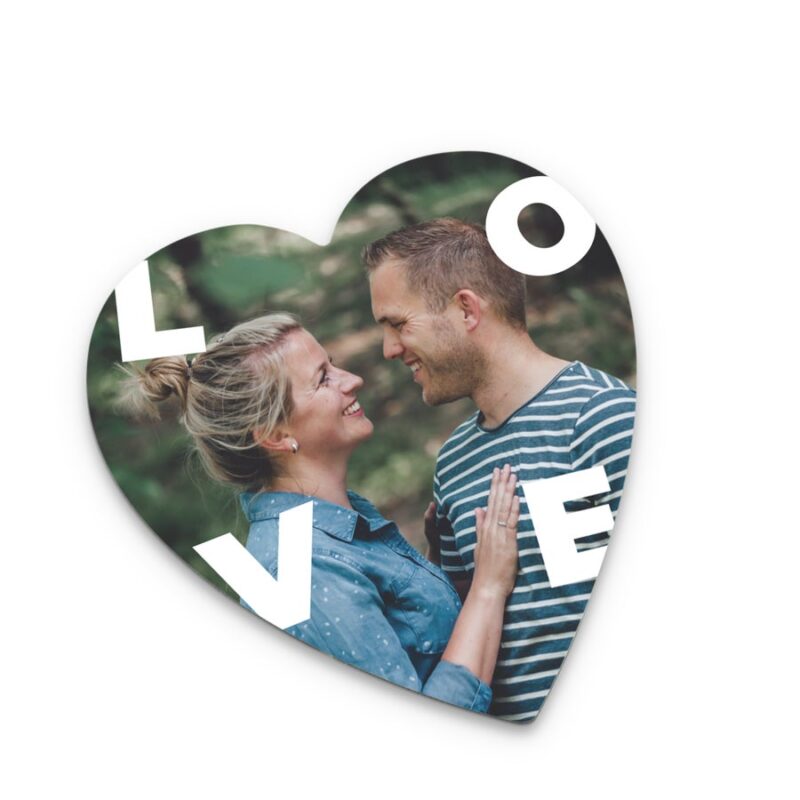 Personalisierter Untersetzer in Herzform - 1 Stück