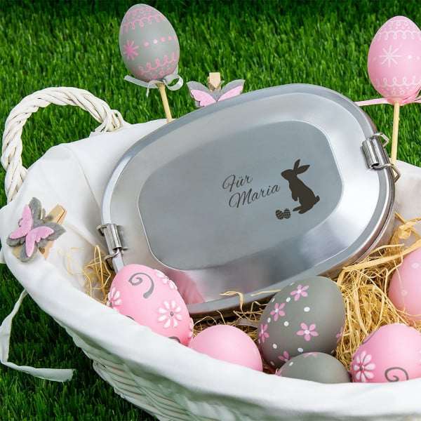 Bild von   vesperdose hase individualijpg | Individuelle 🎁 persönliche 🎁 personalisierte Geschenke bedruckt ▪ bestickt ▪ graviert