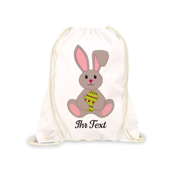 Bild von   turnbeutel rucksack osterhasejpg | Individuelle 🎁 persönliche 🎁 personalisierte Geschenke bedruckt ▪ bestickt ▪ graviert