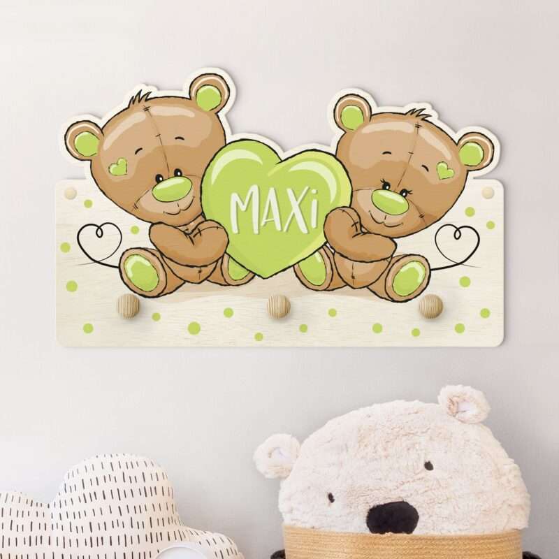 Bild von   kindergarderobe holz mit namenjpg | Individuelle 🎁 persönliche 🎁 personalisierte Geschenke bedruckt ▪ bestickt ▪ graviert