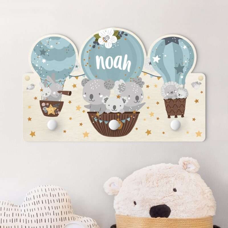 Bild von   kindergarderobe holz mit namenjpg | Individuelle 🎁 persönliche 🎁 personalisierte Geschenke bedruckt ▪ bestickt ▪ graviert