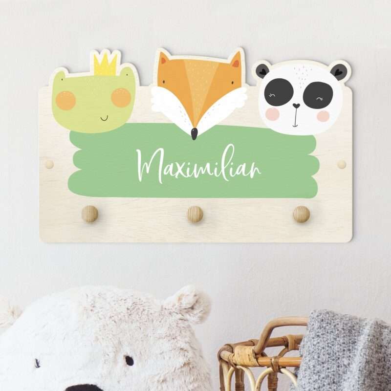 Bild von   kindergarderobe holz mit namenjpg | Individuelle 🎁 persönliche 🎁 personalisierte Geschenke bedruckt ▪ bestickt ▪ graviert