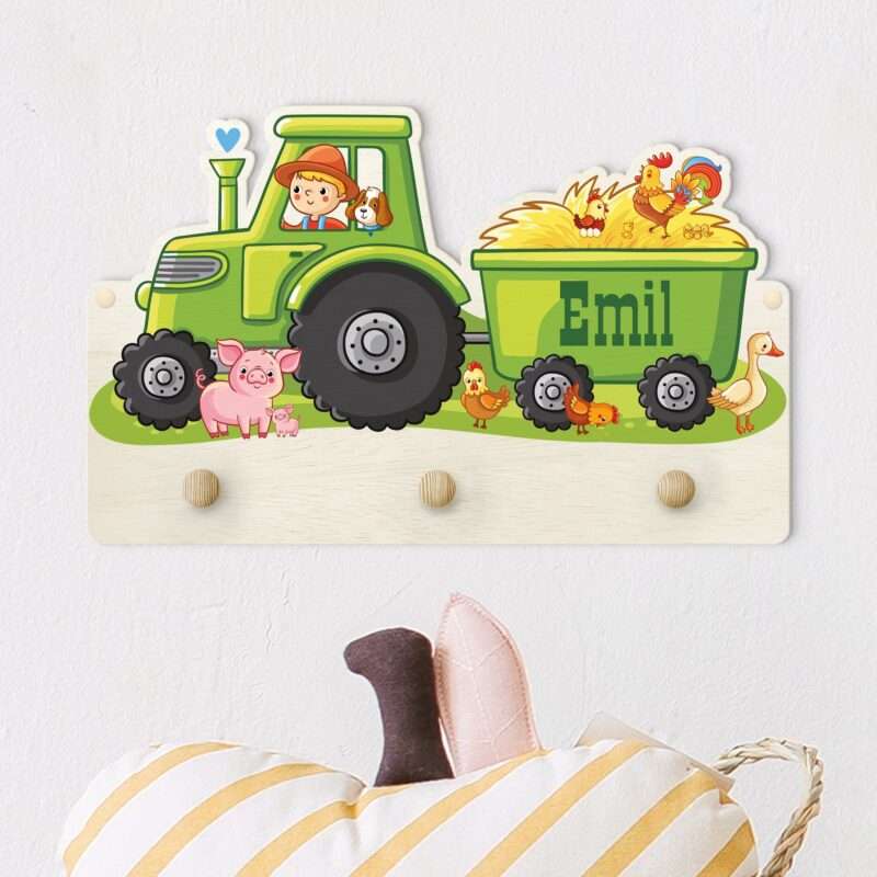 Bild von   kindergarderobe holz mit namenjpg | Individuelle 🎁 persönliche 🎁 personalisierte Geschenke bedruckt ▪ bestickt ▪ graviert