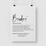 Bild von   bruder definition personalisjpg | Individuelle 🎁 persönliche 🎁 personalisierte Geschenke bedruckt ▪ bestickt ▪ graviert