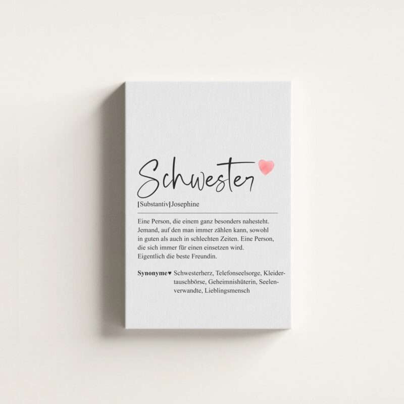 Bild von   schwester definition personajpg | Individuelle 🎁 persönliche 🎁 personalisierte Geschenke bedruckt ▪ bestickt ▪ graviert