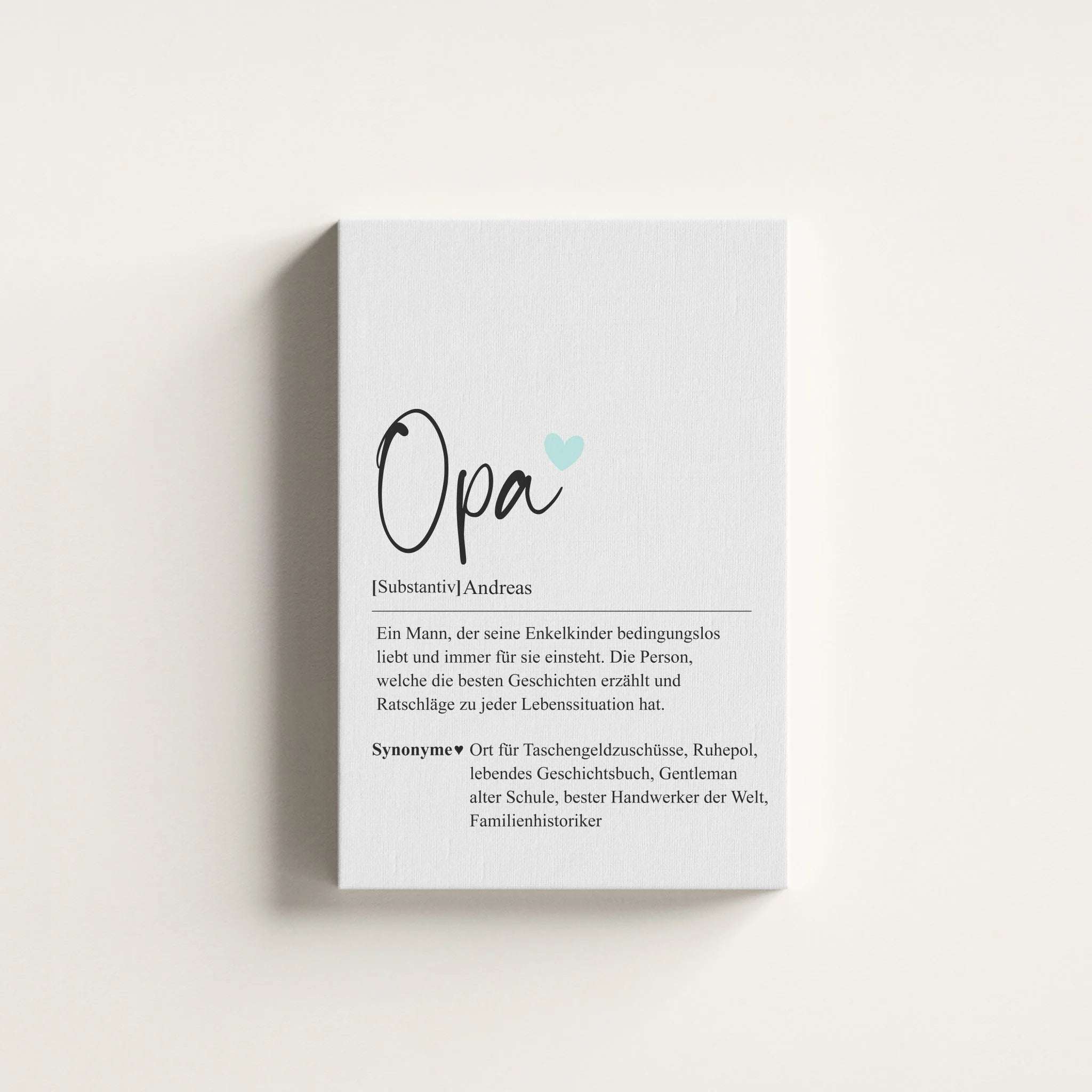 Opa Definition - Personalisierte Leinwand