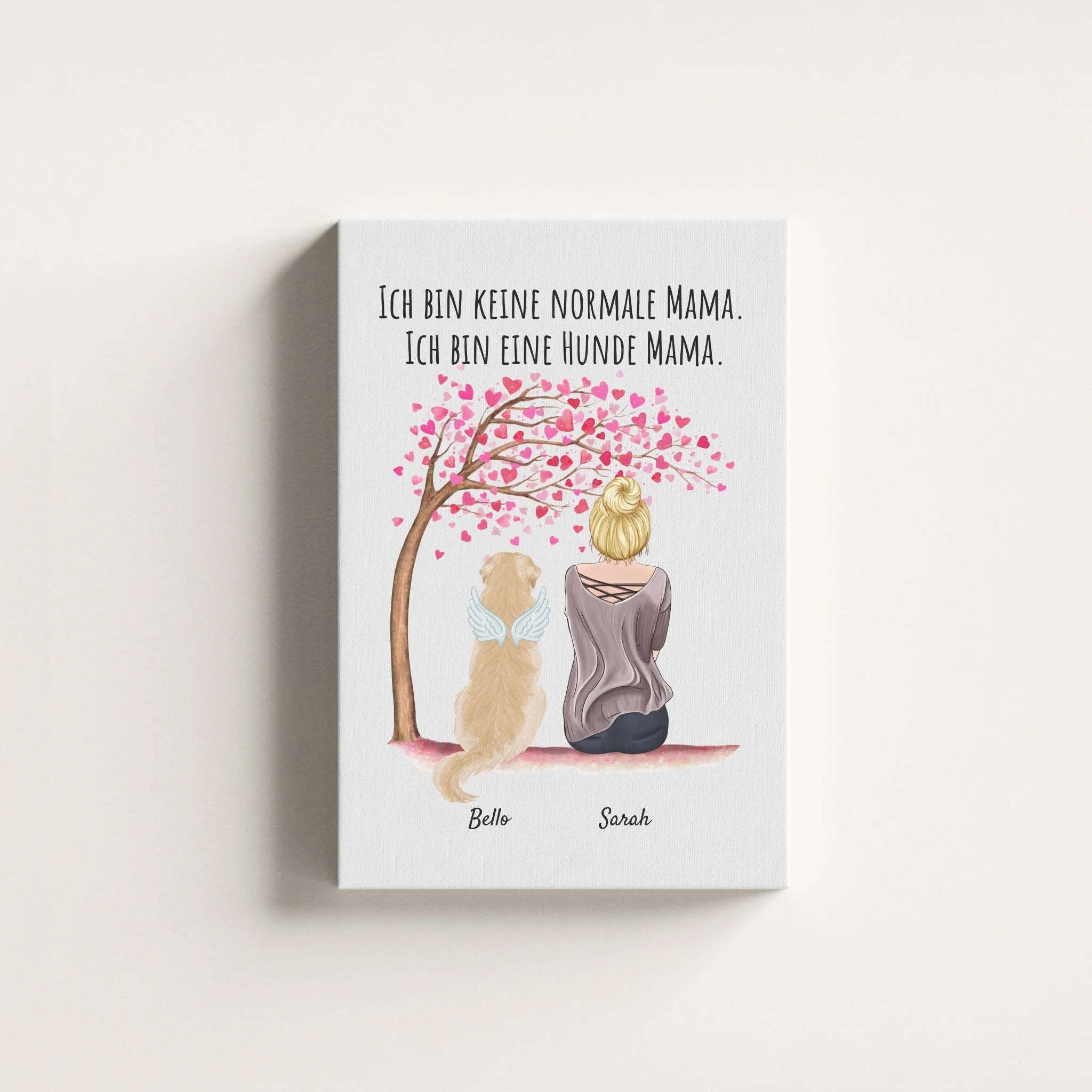 Frau mit Hunden - Personalisierter Kunstdruck (Poster,Leinwand)