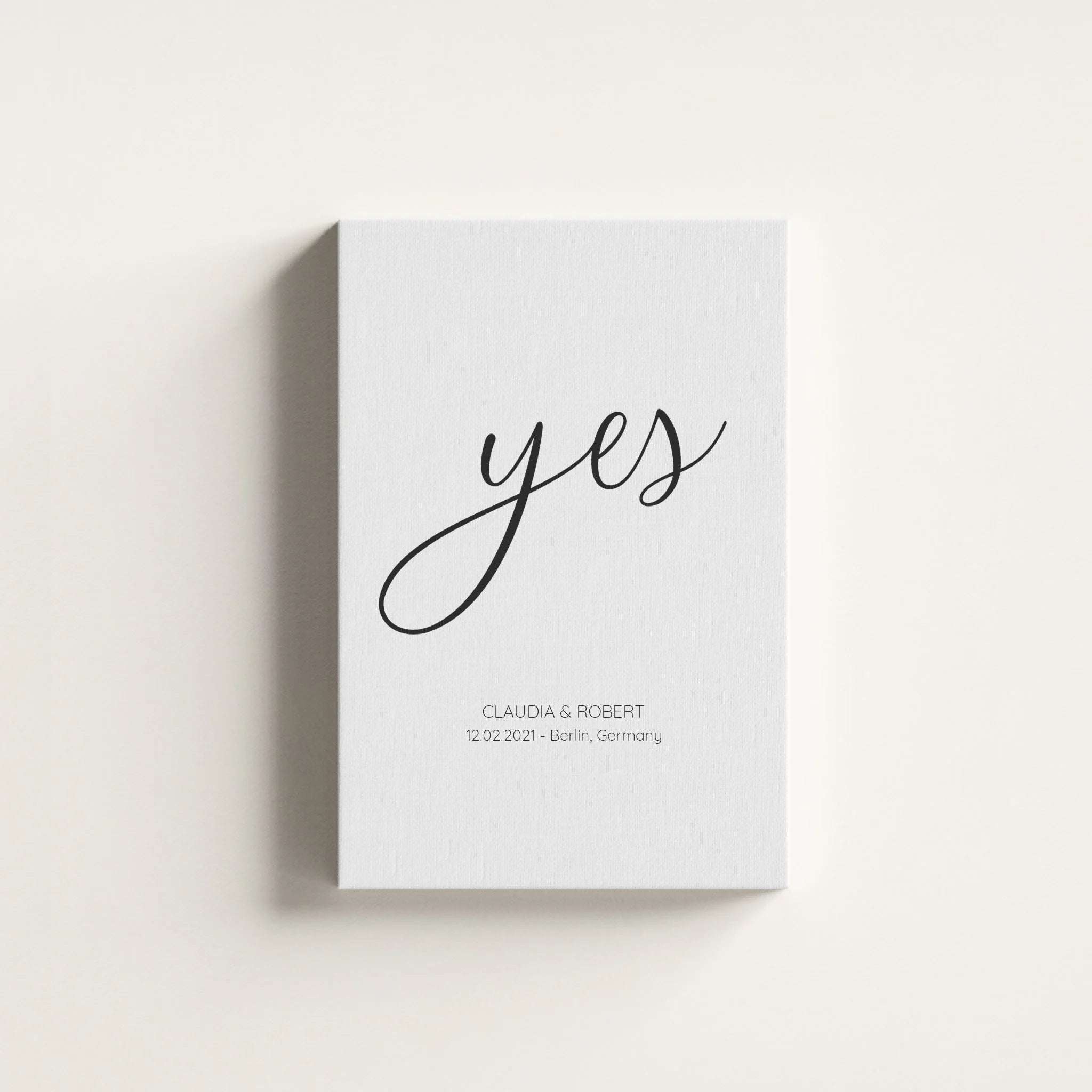 Pärchen "yes" - Personalisierter Kunstdruck (Poster / Leinwand)