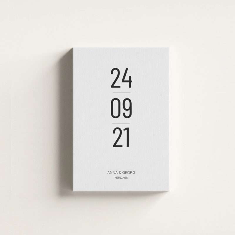 Pärchen "Datum" - Personalisierter Kunstdruck (Poster / Leinwand)