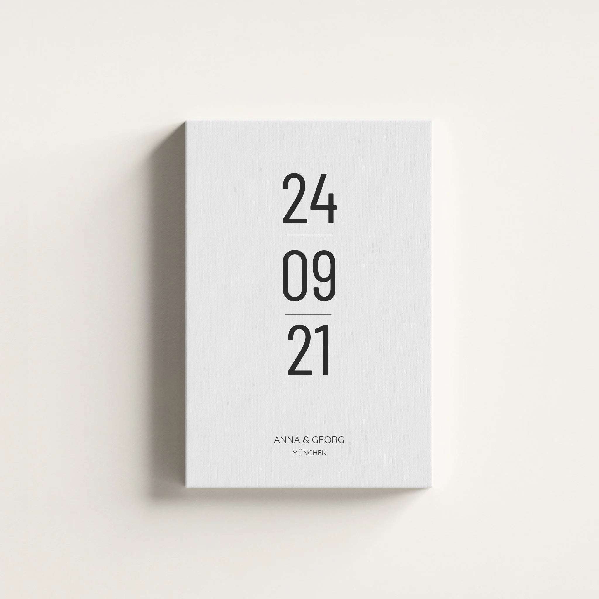 Pärchen "Datum" - Personalisierter Kunstdruck (Poster / Leinwand)