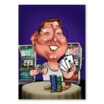 Bild von   karikatur vom foto poker cajpg | Individuelle 🎁 persönliche 🎁 personalisierte Geschenke bedruckt ▪ bestickt ▪ graviert