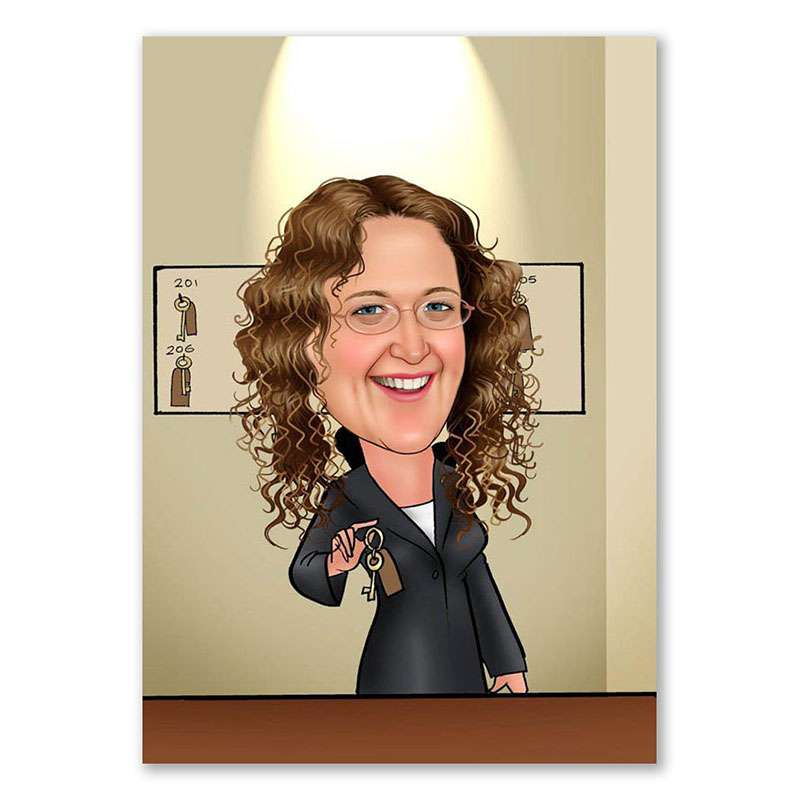 Bild von   karikatur vom foto hotel cajpg | Individuelle 🎁 persönliche 🎁 personalisierte Geschenke bedruckt ▪ bestickt ▪ graviert