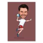 Bild von   karikatur vom foto handballejpg | Individuelle 🎁 persönliche 🎁 personalisierte Geschenke bedruckt ▪ bestickt ▪ graviert