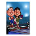 Bild von   karikatur vom foto paar gehtjpg | Individuelle 🎁 persönliche 🎁 personalisierte Geschenke bedruckt ▪ bestickt ▪ graviert