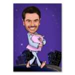 Bild von   karikatur vom foto schlafwanjpg | Individuelle 🎁 persönliche 🎁 personalisierte Geschenke bedruckt ▪ bestickt ▪ graviert