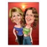 Bild von   karikatur vom foto sonnenuntjpg | Individuelle 🎁 persönliche 🎁 personalisierte Geschenke bedruckt ▪ bestickt ▪ graviert