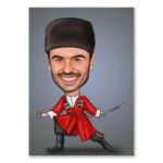 Bild von   karikatur vom foto kosackejpg | Individuelle 🎁 persönliche 🎁 personalisierte Geschenke bedruckt ▪ bestickt ▪ graviert