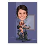 Bild von   karikatur vom foto spinningjpg | Individuelle 🎁 persönliche 🎁 personalisierte Geschenke bedruckt ▪ bestickt ▪ graviert