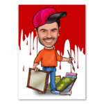 Bild von   karikatur vom foto malermeisjpg | Individuelle 🎁 persönliche 🎁 personalisierte Geschenke bedruckt ▪ bestickt ▪ graviert