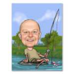 Bild von   karikatur vom foto angler mijpg | Individuelle 🎁 persönliche 🎁 personalisierte Geschenke bedruckt ▪ bestickt ▪ graviert