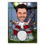 Bild von   karikatur vom foto schlagzeujpg | Individuelle 🎁 persönliche 🎁 personalisierte Geschenke bedruckt ▪ bestickt ▪ graviert