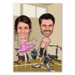 Bild von   karikatur vom foto fitnessjpg | Individuelle 🎁 persönliche 🎁 personalisierte Geschenke bedruckt ▪ bestickt ▪ graviert