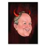 Bild von   karikatur vom foto teufel cjpg | Individuelle 🎁 persönliche 🎁 personalisierte Geschenke bedruckt ▪ bestickt ▪ graviert