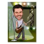 Bild von   karikatur vom foto bassgitarjpg | Individuelle 🎁 persönliche 🎁 personalisierte Geschenke bedruckt ▪ bestickt ▪ graviert