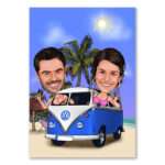 Bild von   karikatur vom foto bulli anjpg | Individuelle 🎁 persönliche 🎁 personalisierte Geschenke bedruckt ▪ bestickt ▪ graviert