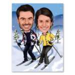 Bild von   karikatur vom foto skifahrenjpg | Individuelle 🎁 persönliche 🎁 personalisierte Geschenke bedruckt ▪ bestickt ▪ graviert