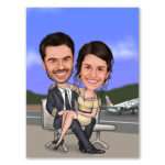 Bild von   karikatur vom foto pilot undjpg | Individuelle 🎁 persönliche 🎁 personalisierte Geschenke bedruckt ▪ bestickt ▪ graviert