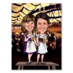 Bild von   karikatur vom foto wiesn tisjpg | Individuelle 🎁 persönliche 🎁 personalisierte Geschenke bedruckt ▪ bestickt ▪ graviert