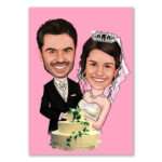 Bild von   karikatur vom foto hochzeitsjpg | Individuelle 🎁 persönliche 🎁 personalisierte Geschenke bedruckt ▪ bestickt ▪ graviert