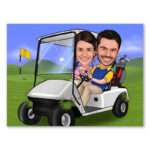 Bild von   karikatur vom foto gold caddjpg | Individuelle 🎁 persönliche 🎁 personalisierte Geschenke bedruckt ▪ bestickt ▪ graviert