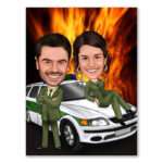 Bild von   karikatur vom foto polizei pjpg | Individuelle 🎁 persönliche 🎁 personalisierte Geschenke bedruckt ▪ bestickt ▪ graviert