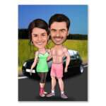 Bild von   karikatur vom foto on the rojpg | Individuelle 🎁 persönliche 🎁 personalisierte Geschenke bedruckt ▪ bestickt ▪ graviert