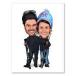 Bild von   karikatur vom foto skifahrerjpg | Individuelle 🎁 persönliche 🎁 personalisierte Geschenke bedruckt ▪ bestickt ▪ graviert