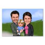 Bild von   karikatur vom foto familienpjpg | Individuelle 🎁 persönliche 🎁 personalisierte Geschenke bedruckt ▪ bestickt ▪ graviert
