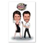 Bild von   karikatur vom foto rocknrolljpg | Individuelle 🎁 persönliche 🎁 personalisierte Geschenke bedruckt ▪ bestickt ▪ graviert