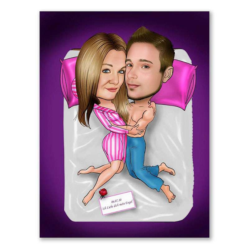 Bild von   karikatur vom foto liebesbrijpg | Individuelle 🎁 persönliche 🎁 personalisierte Geschenke bedruckt ▪ bestickt ▪ graviert