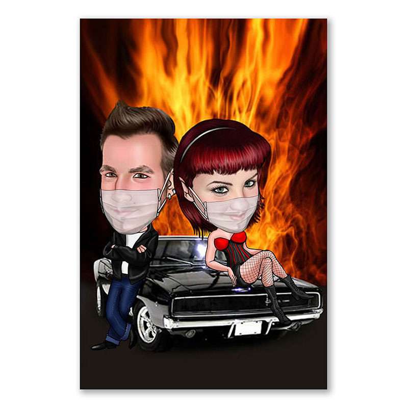 Bild von   karikatur vom foto heisser mjpg | Individuelle 🎁 persönliche 🎁 personalisierte Geschenke bedruckt ▪ bestickt ▪ graviert