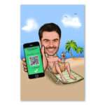 Bild von   karikatur vom foto urlaub mijpg | Individuelle 🎁 persönliche 🎁 personalisierte Geschenke bedruckt ▪ bestickt ▪ graviert