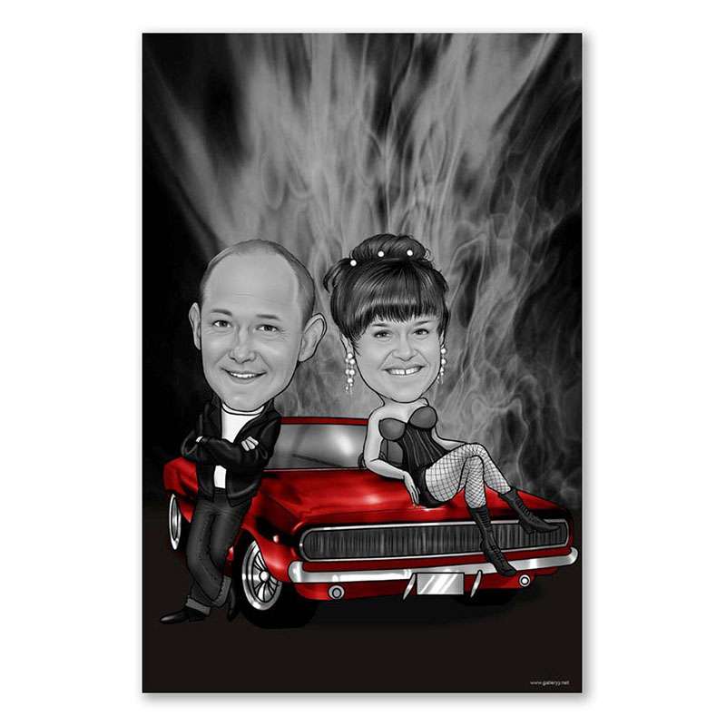 Bild von   karikatur vom foto heisses ajpg | Individuelle 🎁 persönliche 🎁 personalisierte Geschenke bedruckt ▪ bestickt ▪ graviert