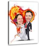 Bild von   karikatur vom foto hochzeitsjpg | Individuelle 🎁 persönliche 🎁 personalisierte Geschenke bedruckt ▪ bestickt ▪ graviert