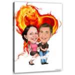 Bild von   karikatur vom foto hochzeitsjpg | Individuelle 🎁 persönliche 🎁 personalisierte Geschenke bedruckt ▪ bestickt ▪ graviert