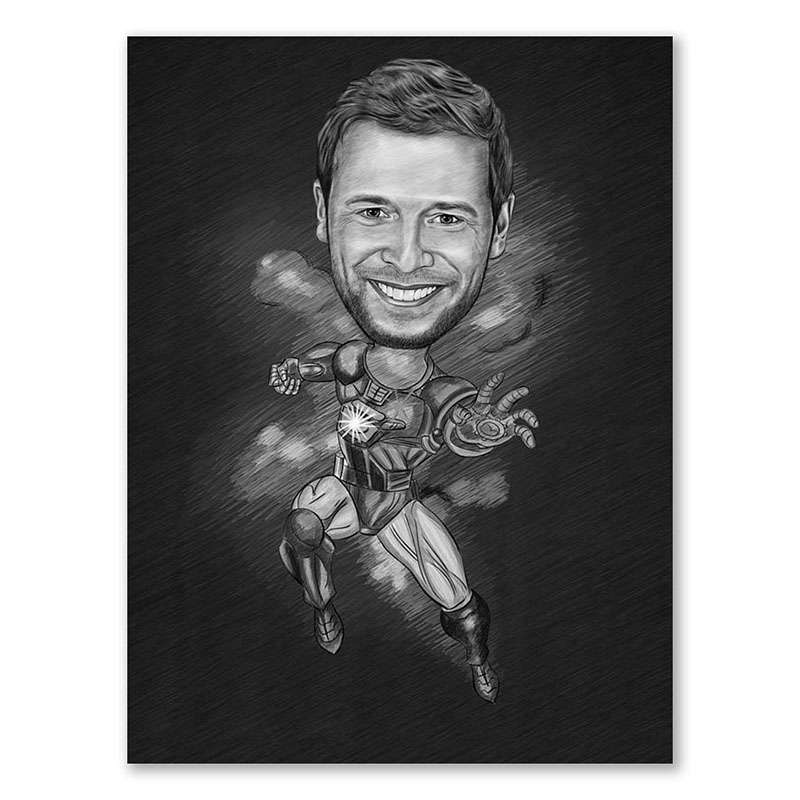 Bild von   karikatur vom foto supermanjpg | Individuelle 🎁 persönliche 🎁 personalisierte Geschenke bedruckt ▪ bestickt ▪ graviert
