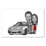 Bild von   karikatur vom foto mein autojpg | Individuelle 🎁 persönliche 🎁 personalisierte Geschenke bedruckt ▪ bestickt ▪ graviert