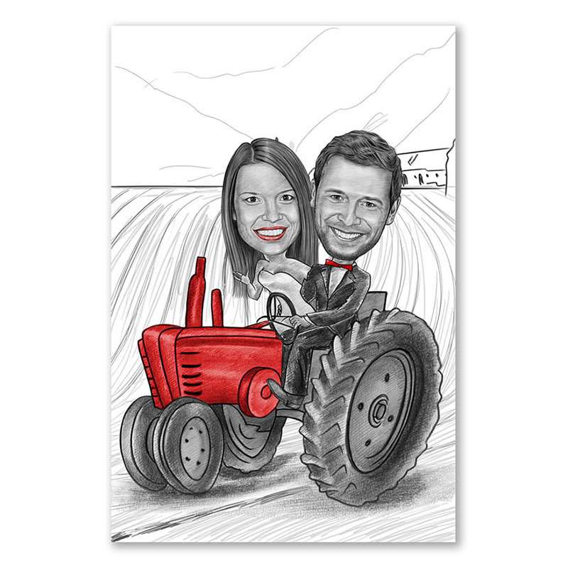 Bild von   karikatur vom foto hochzeitjpg | Individuelle 🎁 persönliche 🎁 personalisierte Geschenke bedruckt ▪ bestickt ▪ graviert